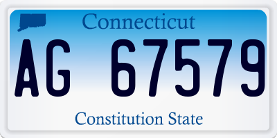 CT license plate AG67579