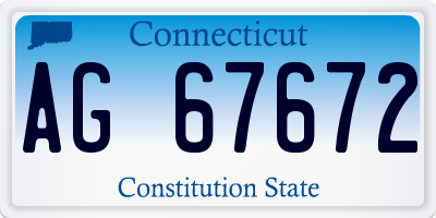 CT license plate AG67672