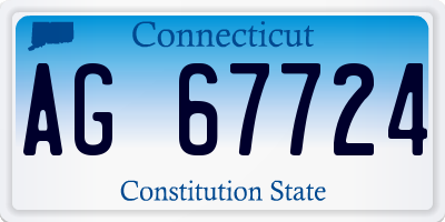CT license plate AG67724