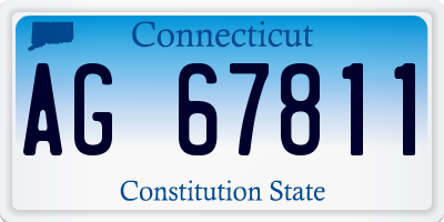 CT license plate AG67811