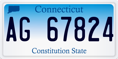 CT license plate AG67824