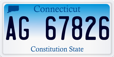 CT license plate AG67826