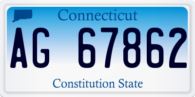 CT license plate AG67862