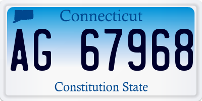 CT license plate AG67968