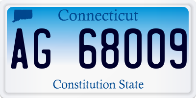 CT license plate AG68009