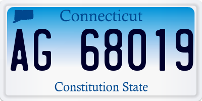 CT license plate AG68019