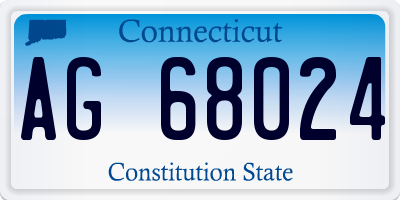 CT license plate AG68024