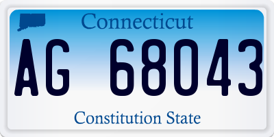 CT license plate AG68043