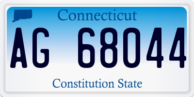 CT license plate AG68044