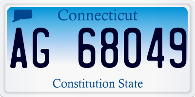 CT license plate AG68049