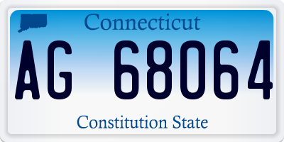 CT license plate AG68064