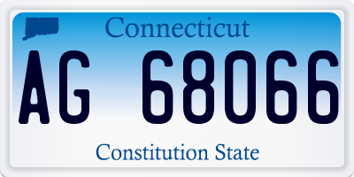 CT license plate AG68066