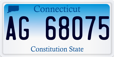 CT license plate AG68075