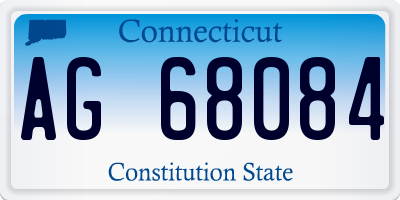 CT license plate AG68084
