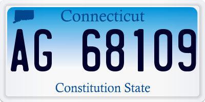 CT license plate AG68109