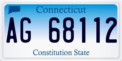 CT license plate AG68112
