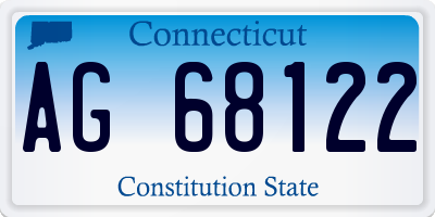CT license plate AG68122