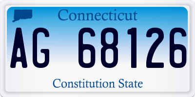 CT license plate AG68126
