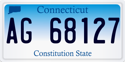 CT license plate AG68127