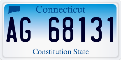 CT license plate AG68131
