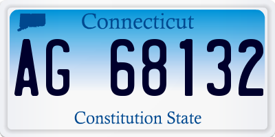 CT license plate AG68132