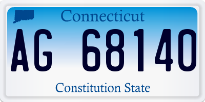 CT license plate AG68140