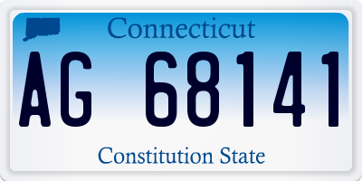 CT license plate AG68141
