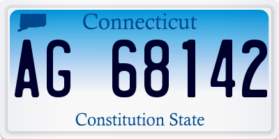 CT license plate AG68142
