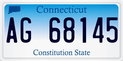 CT license plate AG68145
