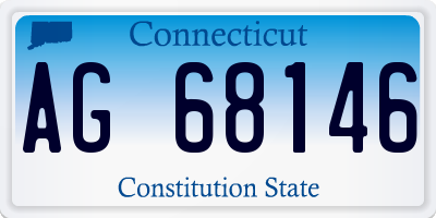 CT license plate AG68146