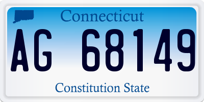CT license plate AG68149