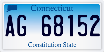CT license plate AG68152