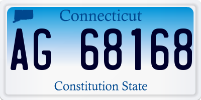 CT license plate AG68168