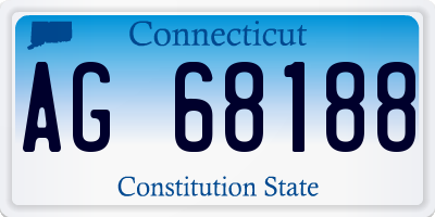 CT license plate AG68188