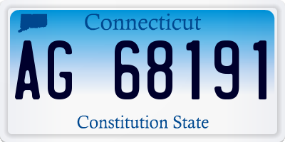 CT license plate AG68191