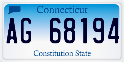 CT license plate AG68194