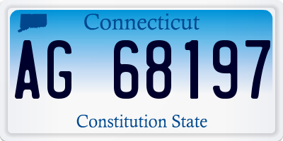 CT license plate AG68197