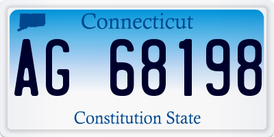 CT license plate AG68198