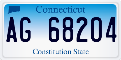 CT license plate AG68204