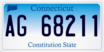 CT license plate AG68211