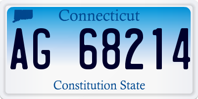 CT license plate AG68214