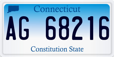 CT license plate AG68216