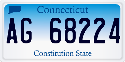 CT license plate AG68224