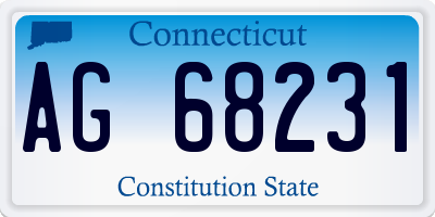 CT license plate AG68231
