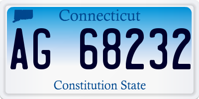 CT license plate AG68232