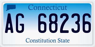 CT license plate AG68236