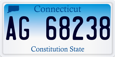 CT license plate AG68238