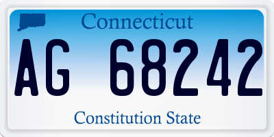 CT license plate AG68242