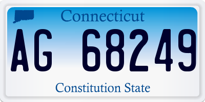 CT license plate AG68249