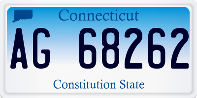 CT license plate AG68262